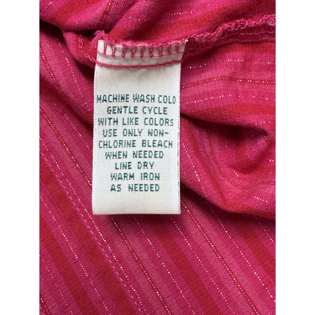 St Johns Bay Shirt Womens Adult Size M Color Red Long Sleeve Button Up Casual