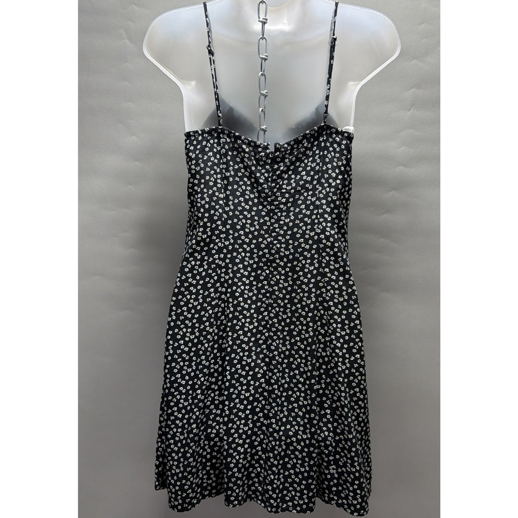 Aeropostale Women’s Floral Button Front Mini Dress Size Small NWT Black