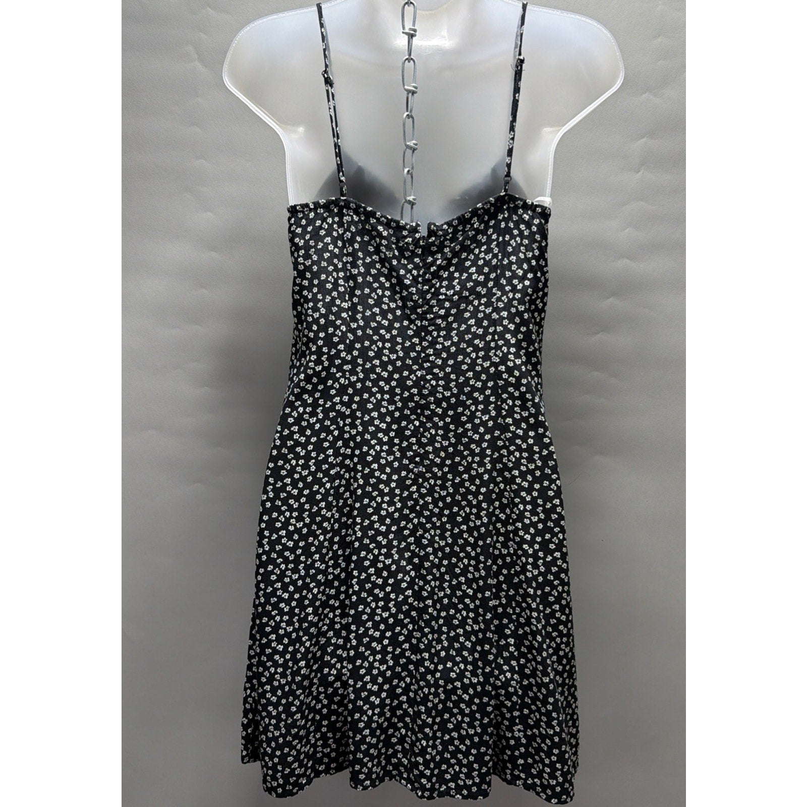 Aeropostale Women’s Floral Button Front Mini Dress Size Small NWT Black