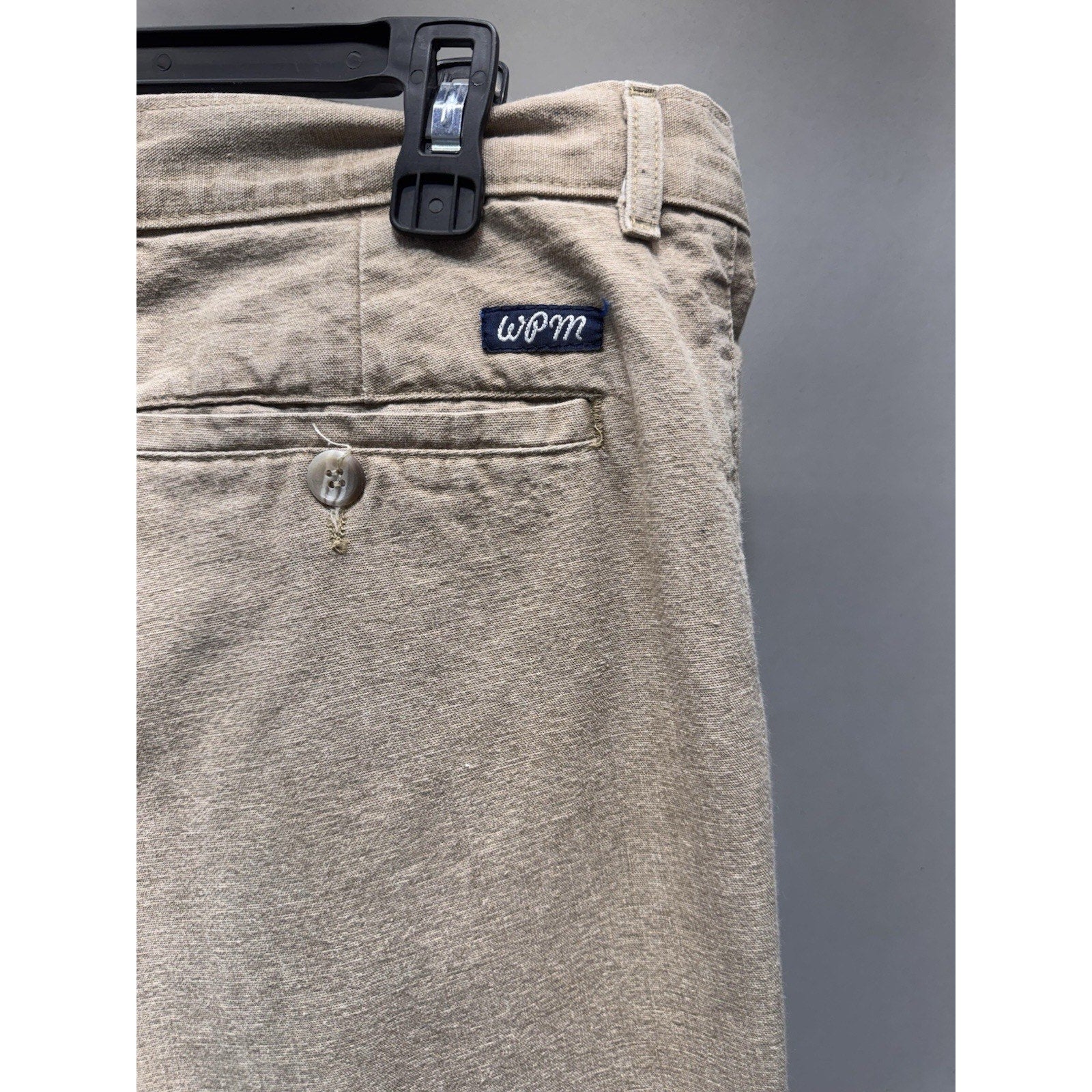Vintage WPM Men’s Pleated Pants 38x30 Beige Tan Tapered Casual Trousers USA Made