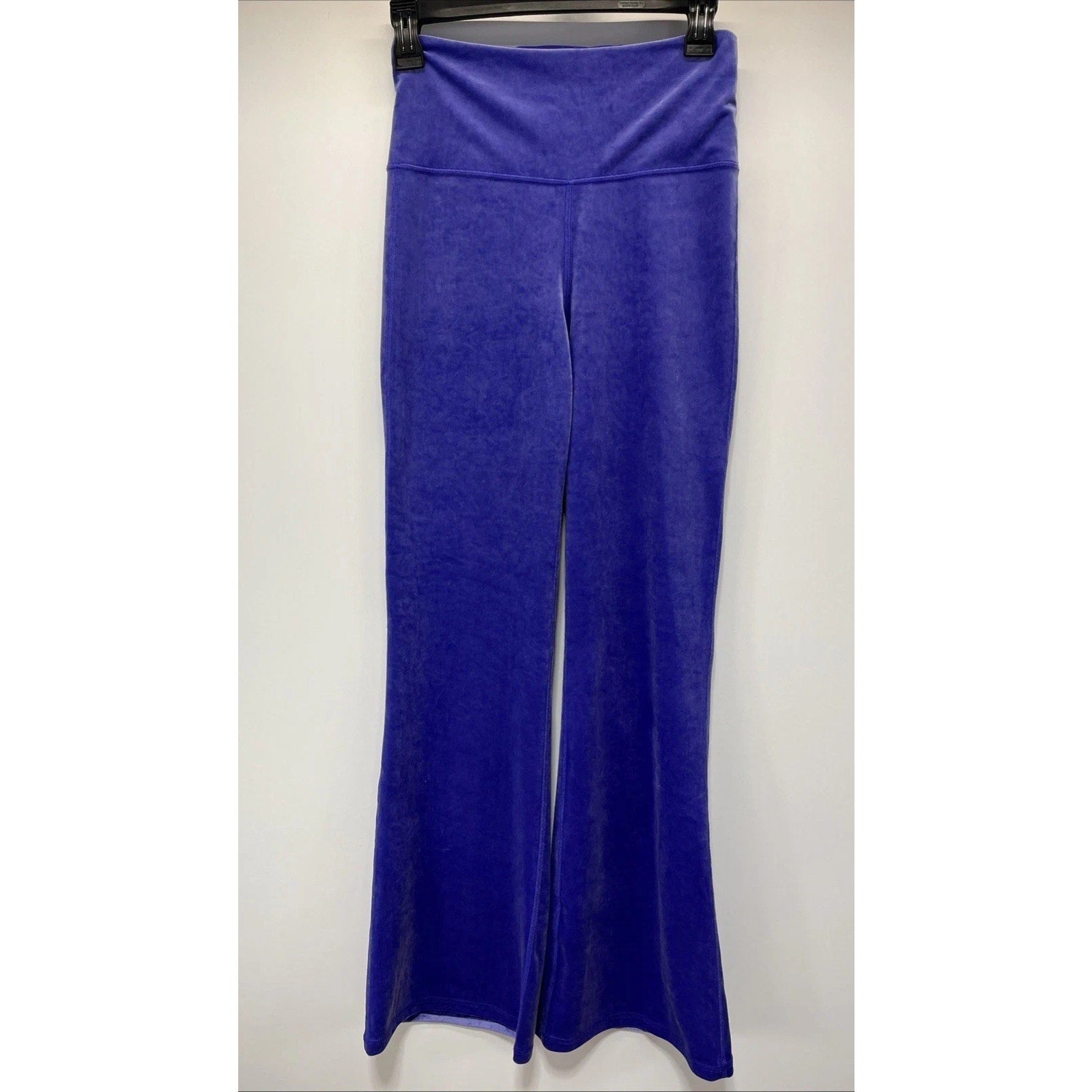 Athleta Elation Velvet Flare Pants High Waisted Purple Sz XS