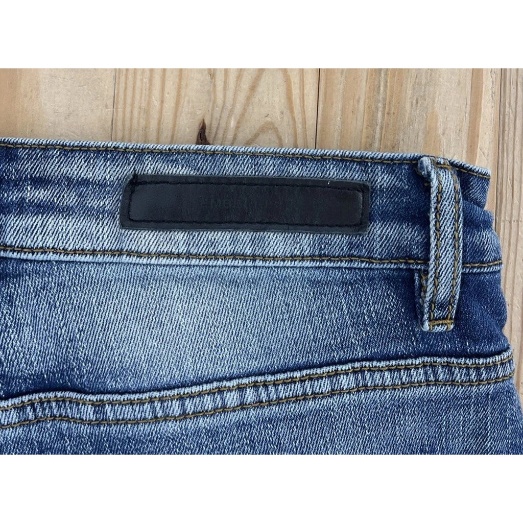 Embellish NYC Men's Rip & Repair Patchwork Distressed Skinny Fit Denim Jeans 32