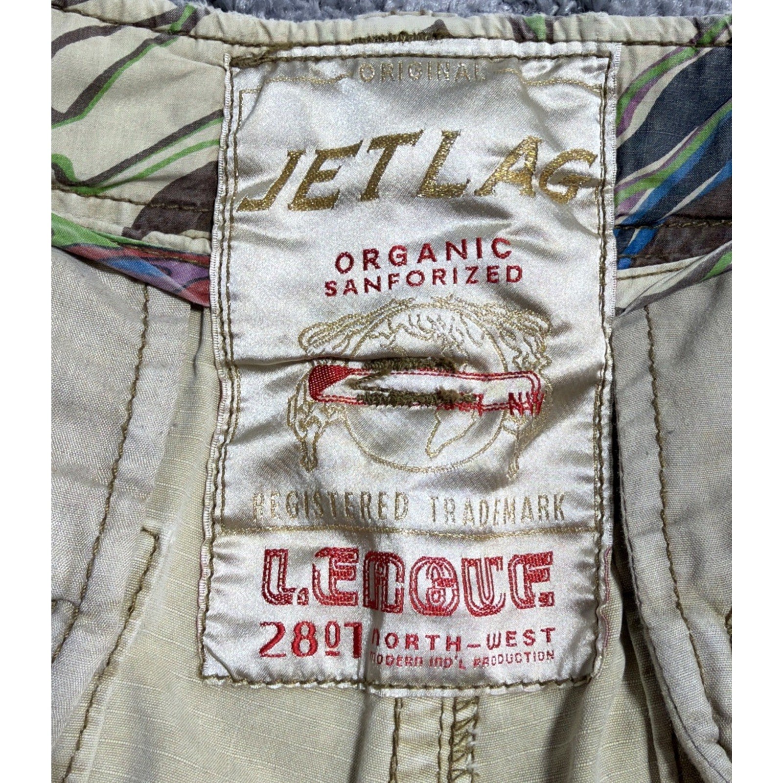 Vintage Jet Lag Cargo Shorts Mens 38 Organic Sanforized Utility Pockets Y2K
