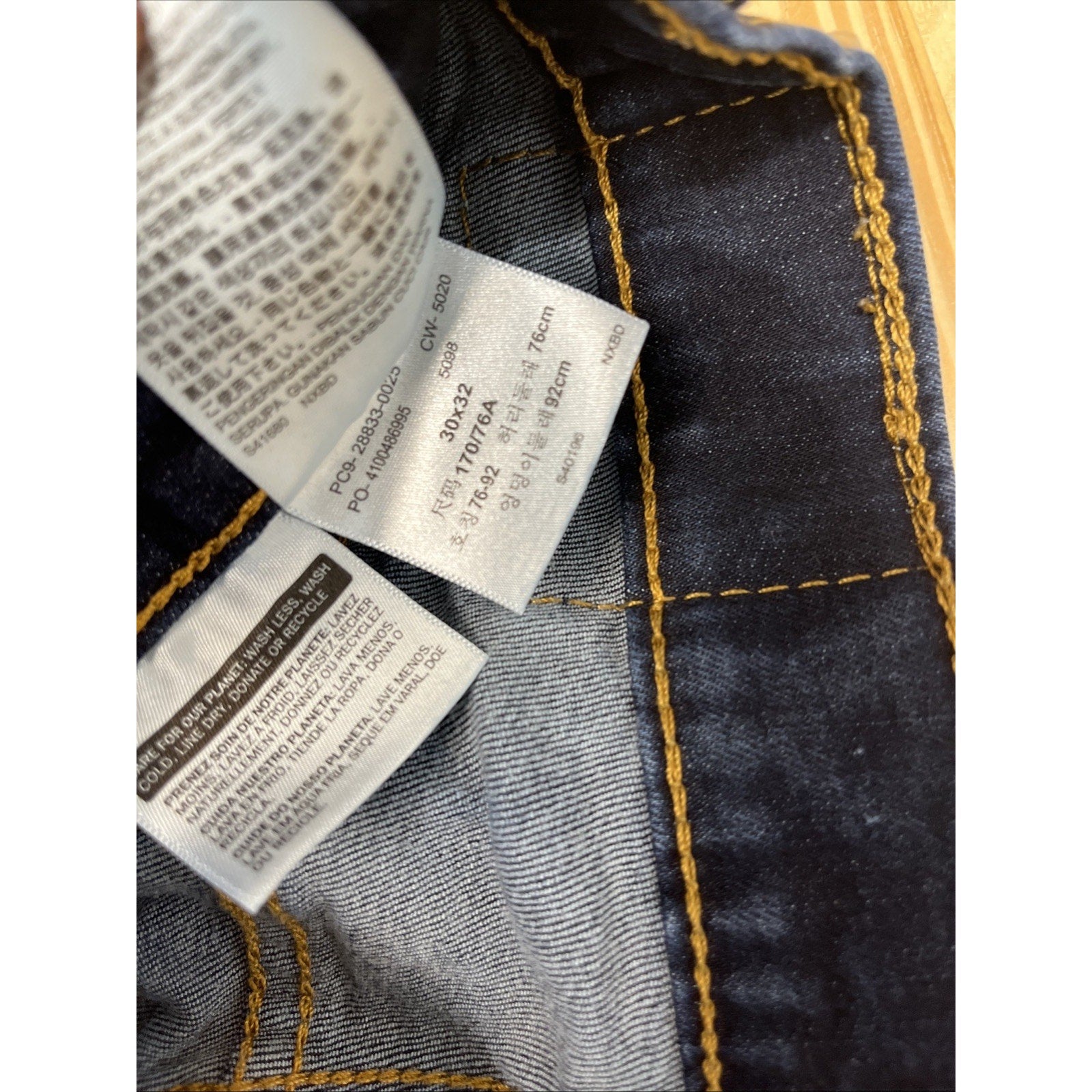 Levi's 512 30x32 Men's Jeans Dark Wash Mid Rise Slim Taper Fit Red Tab Denim