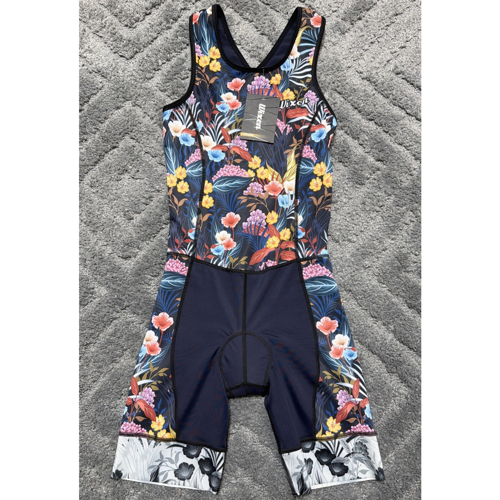 WIXEN Women's Triathlon Suit Sleeveless Tri Suit Padded Cycle Race Swim Bike S
