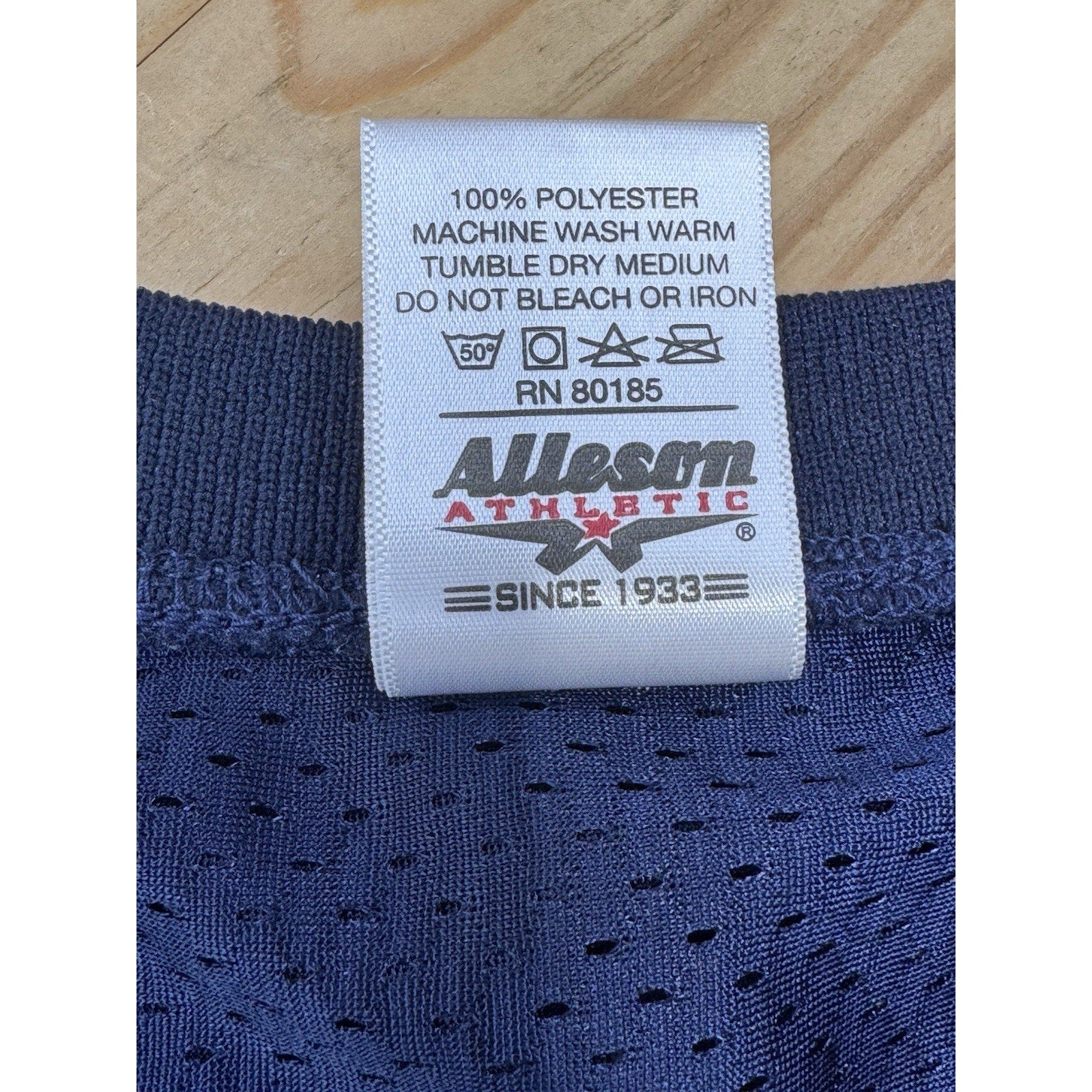 Alleson Athletic Mesh Football Practice Jersey Adult 2X/3X Navy/White North #56