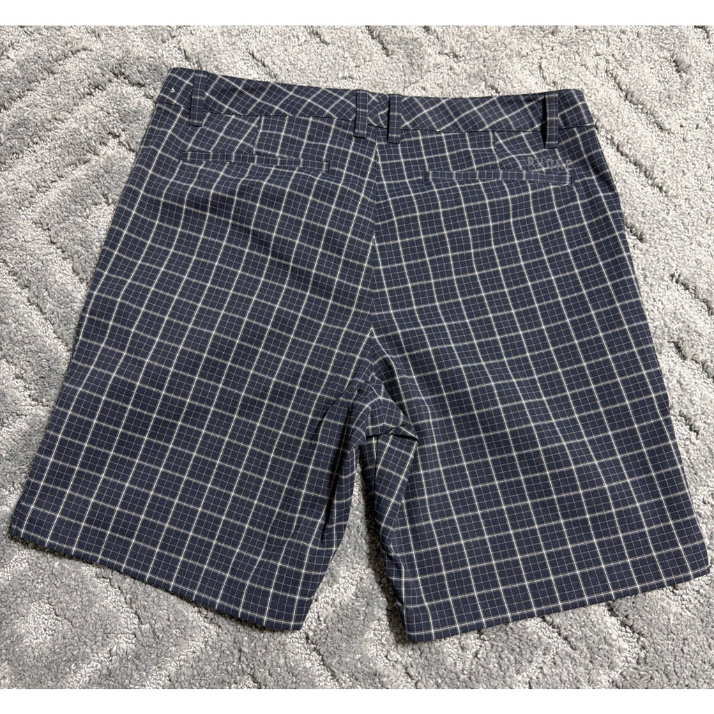 RHONE Men's 9" Dune Golf Shorts Sz 34 Blue Plaid