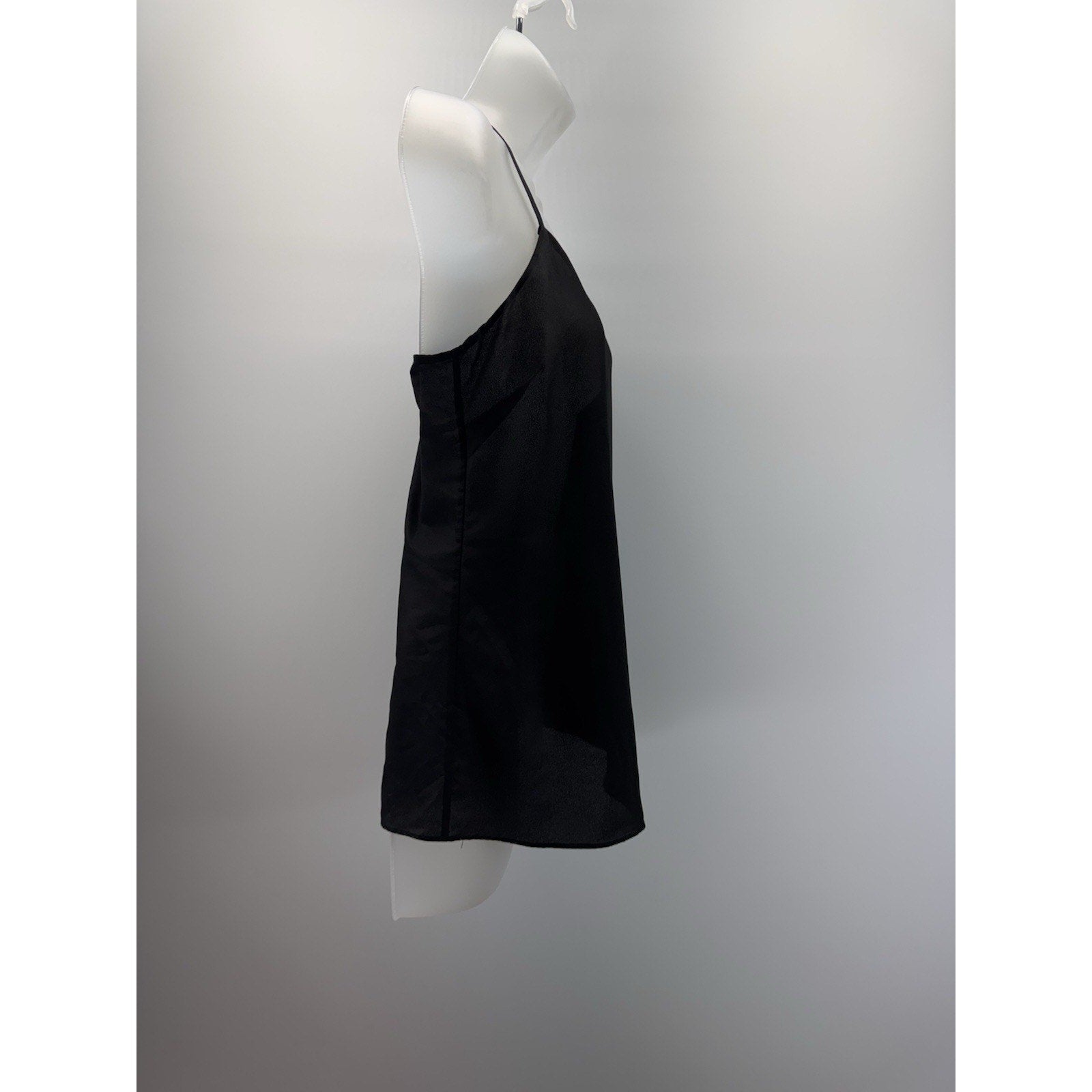 J Crew Cami Racerback Black Sheer Layer Tank Spaghetti Strap Women’s Size 4