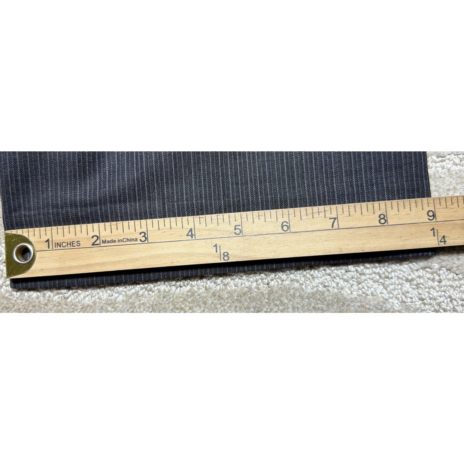 Banana Republic Mens Wool Blend Brown Blue Pinstriped Dress Pants 36x32