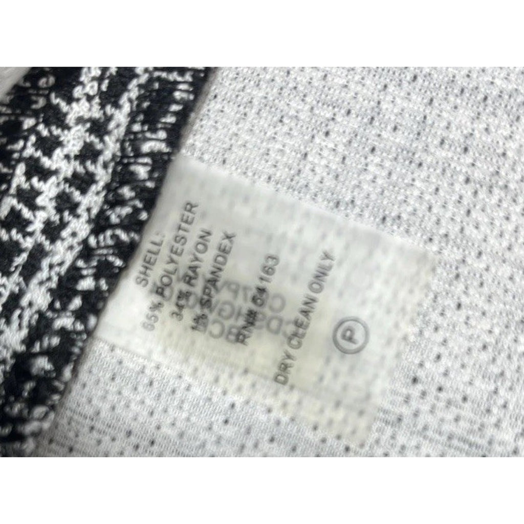 Calvin Klein Women’s Size 12 Plaid Sheath Pencil Dress Black & Cream