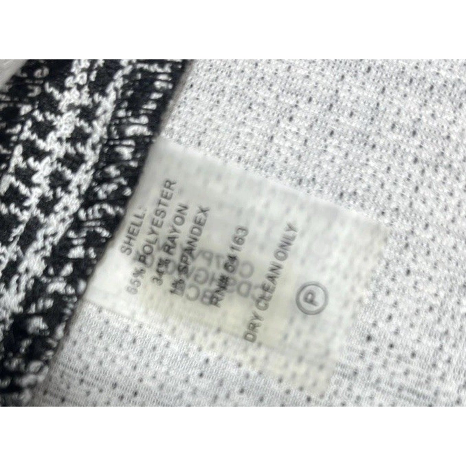 Calvin Klein Women’s Size 12 Plaid Sheath Pencil Dress Black & Cream