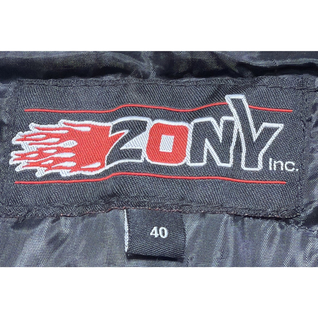 Zony Black Leather Men's Motorcycle Biker Vest Size 40