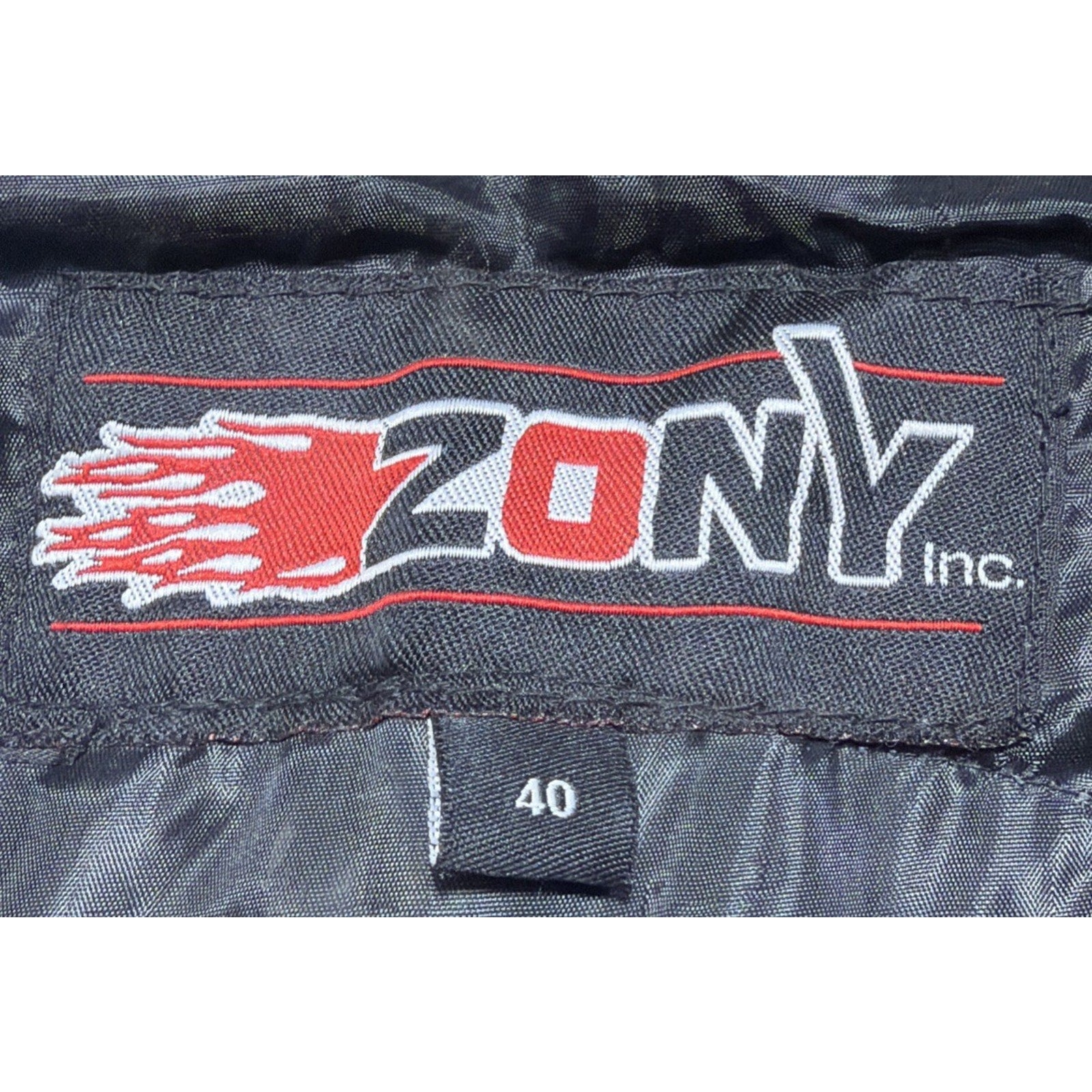 Zony Black Leather Men's Motorcycle Biker Vest Size 40