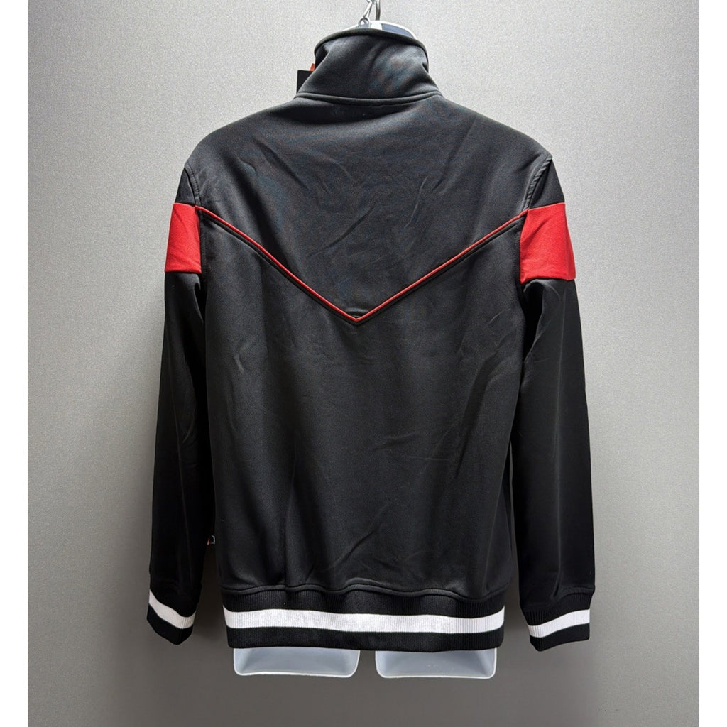 SCREENSHOT F11956 Men's Premium Track Athletic Jacket Size SMALL Black Red New