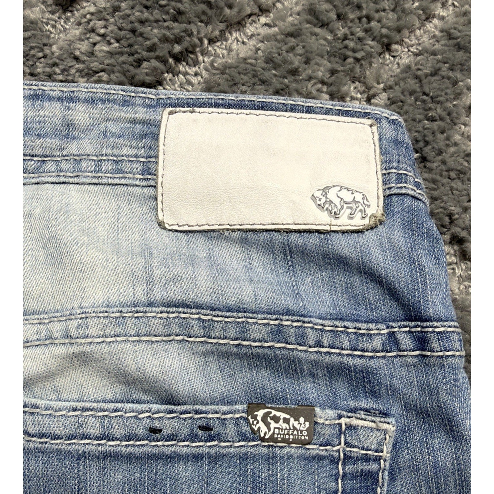 Buffalo David Bitton Men's Blue Jeans King Bootcut 38X30 Western Distressed