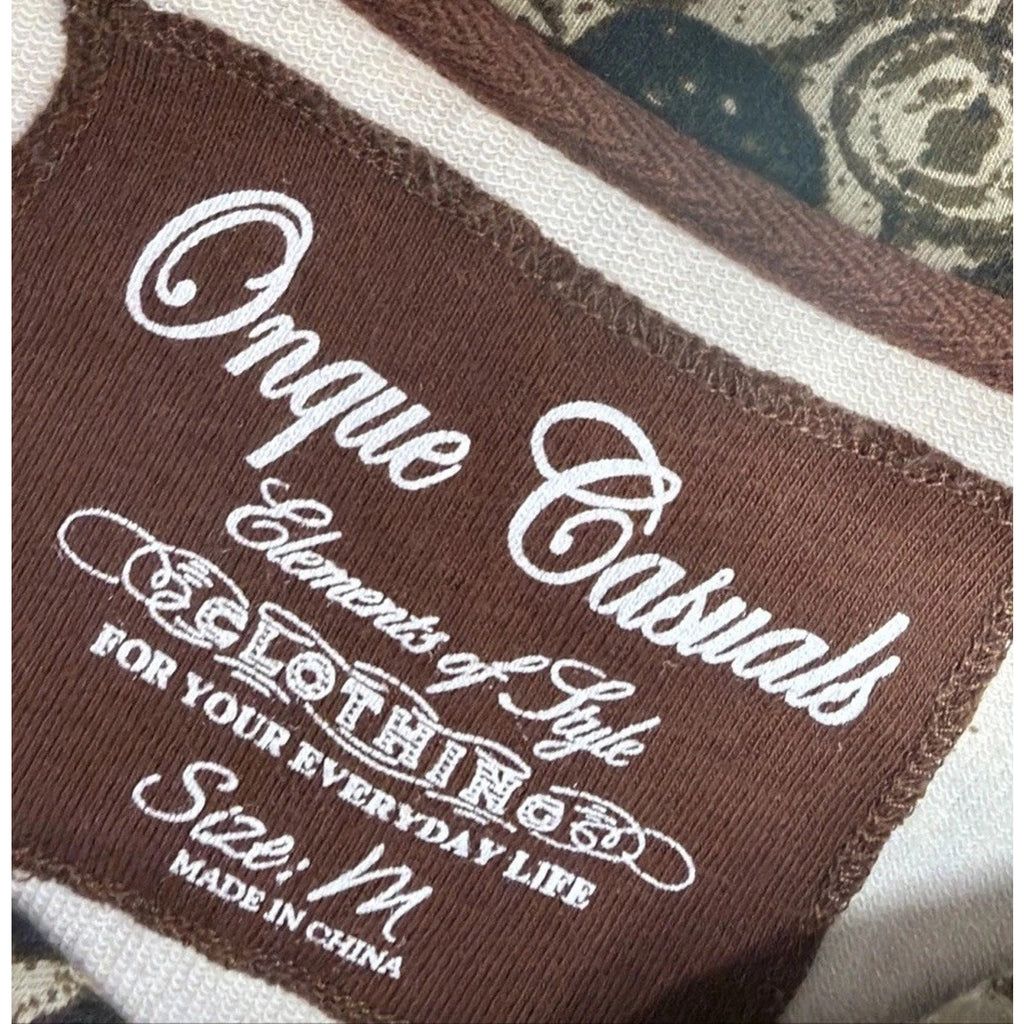 Y2k Onque Casual Jacket Size M Multi Print Boho