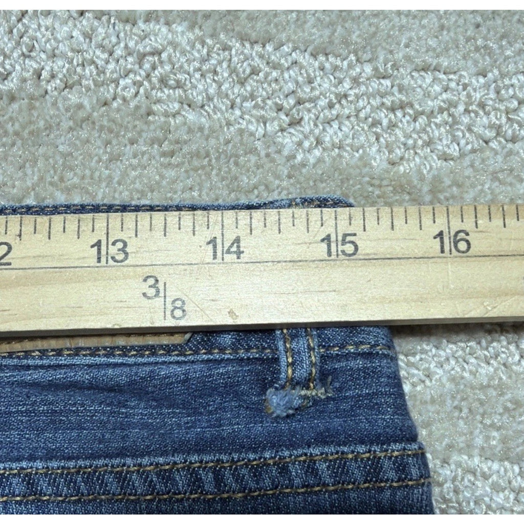 Aeropostale Womens Hailey Flare Jeans Size 7/8 Short Blue Dark Denim Y2K Casual
