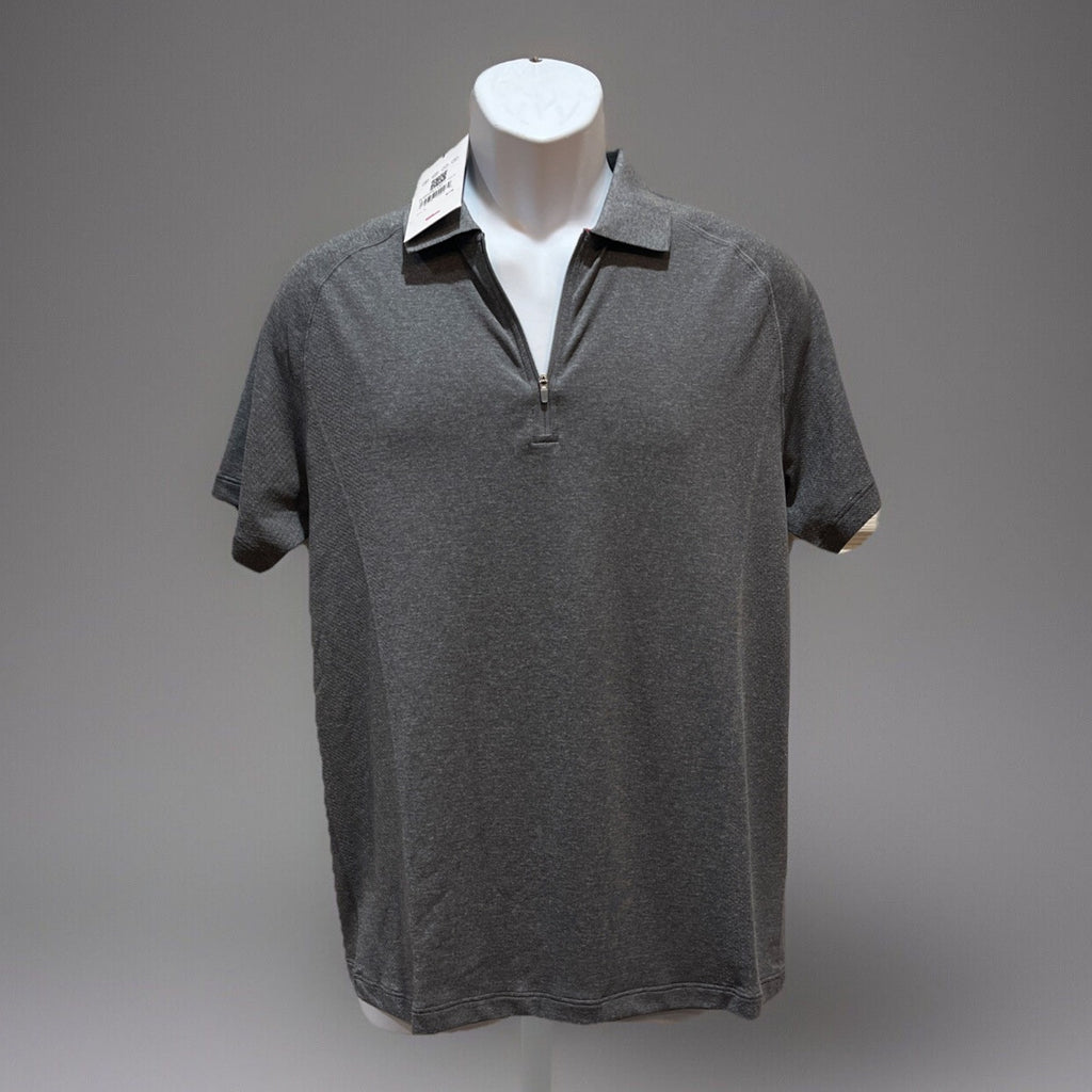 NWT Wilson Henley 1/4 Zip M Series Hybrid Activewear Gray Polo - Large Msrp 78$