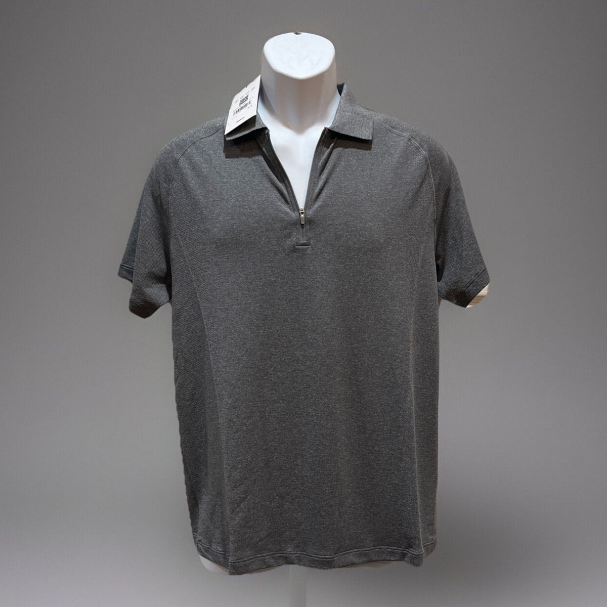 NWT Wilson Henley 1/4 Zip M Series Hybrid Activewear Gray Polo - Large Msrp 78$