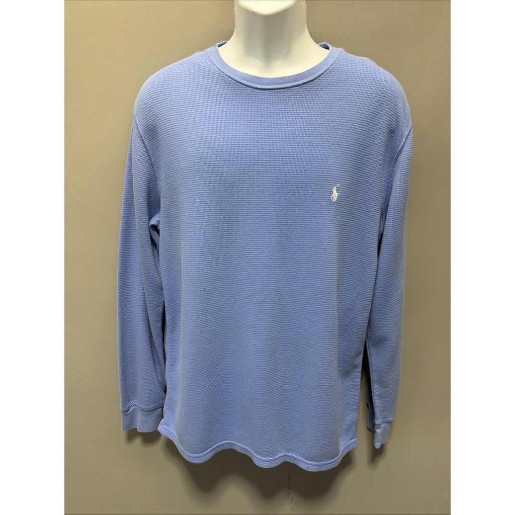 Polo Ralph Lauren Long Sleeve Crewneck Thermal Waffle Pullover Shirt Mens L
