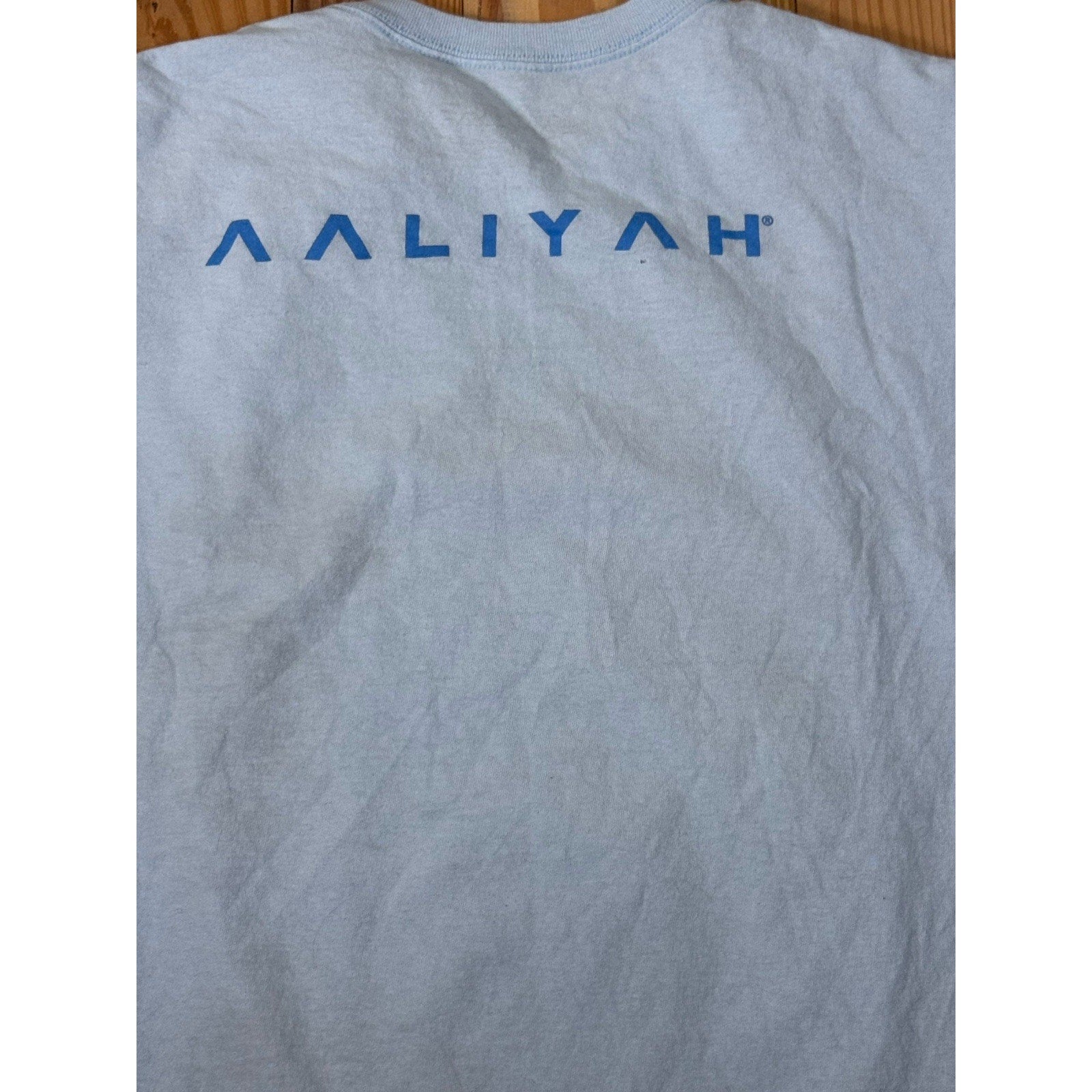 Aaliyah Light Blue Unisex Band T-Shirt Size Large By Aaliyah Brand