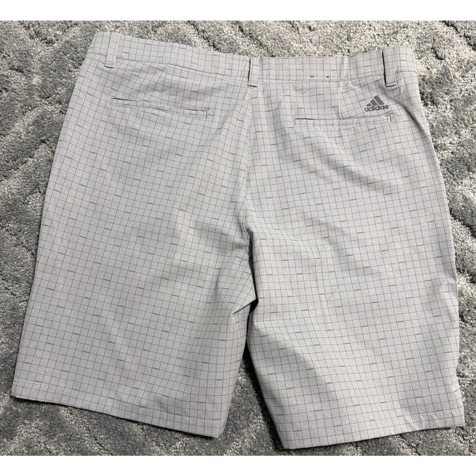 Adidas Ultimate 365 Stretch Grid Print All Over Golf Shorts Mens Size 38 New