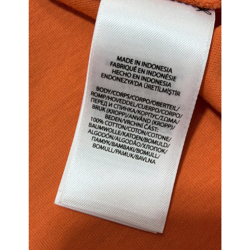 Polo Ralph Lauren Men T-Shirt Orange Crew Neck Tee Shirt Blue Pony Large
