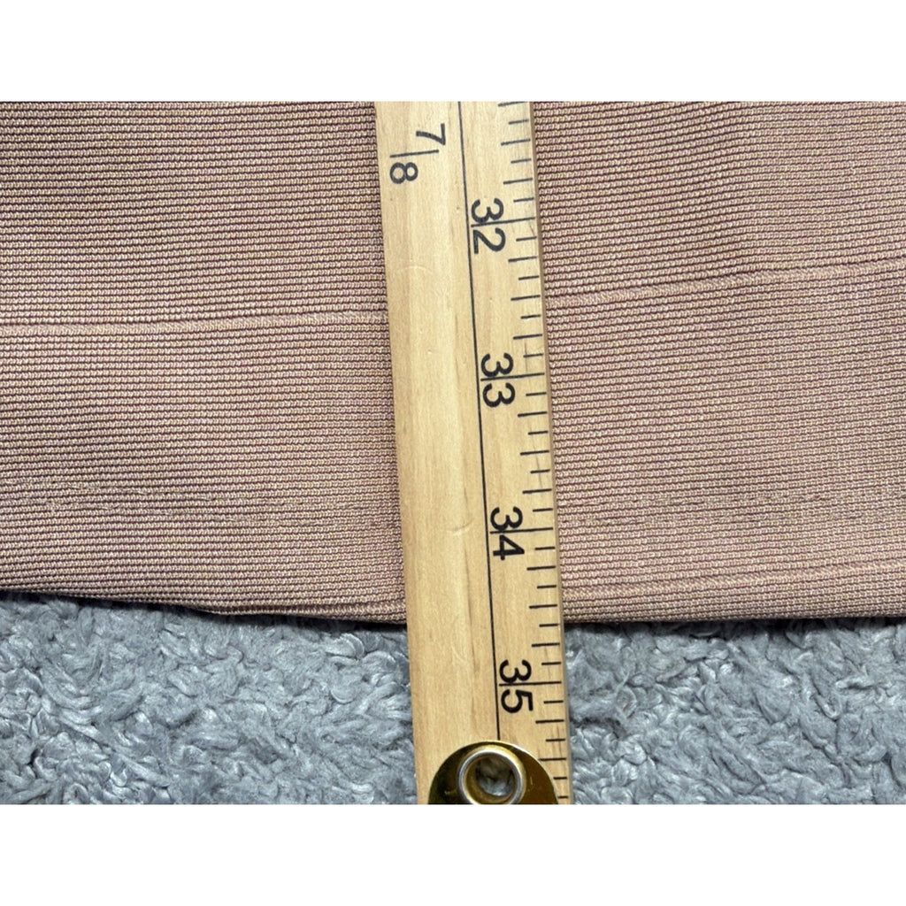 Haute Monde Woman’s Sz L Built In Bra Taupe Back Zip Bodycon Dress Stretch NWT