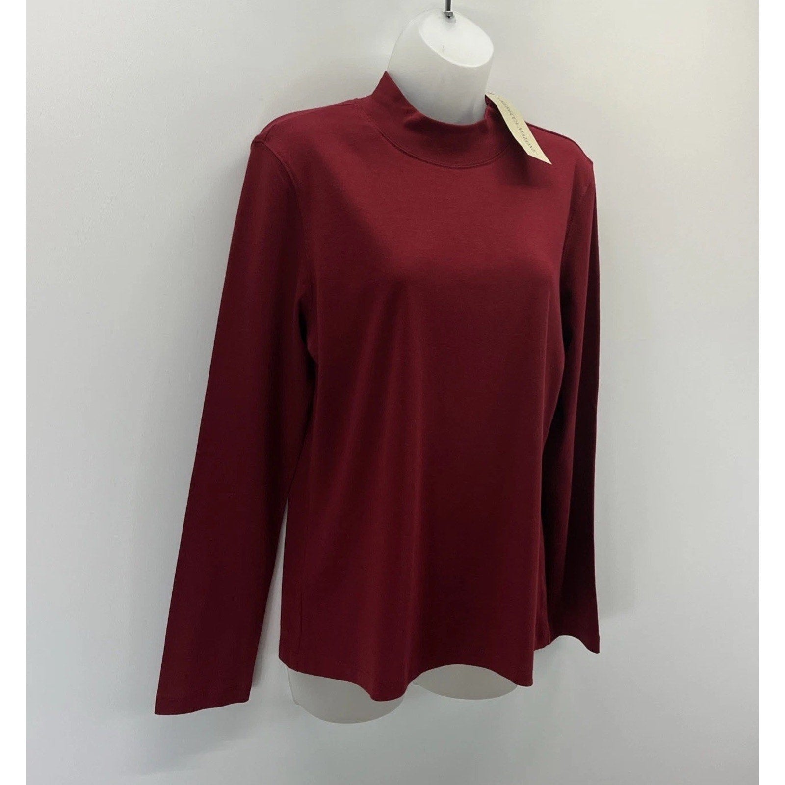 NWT Rebecca Malone Women's Top Burgundy L
