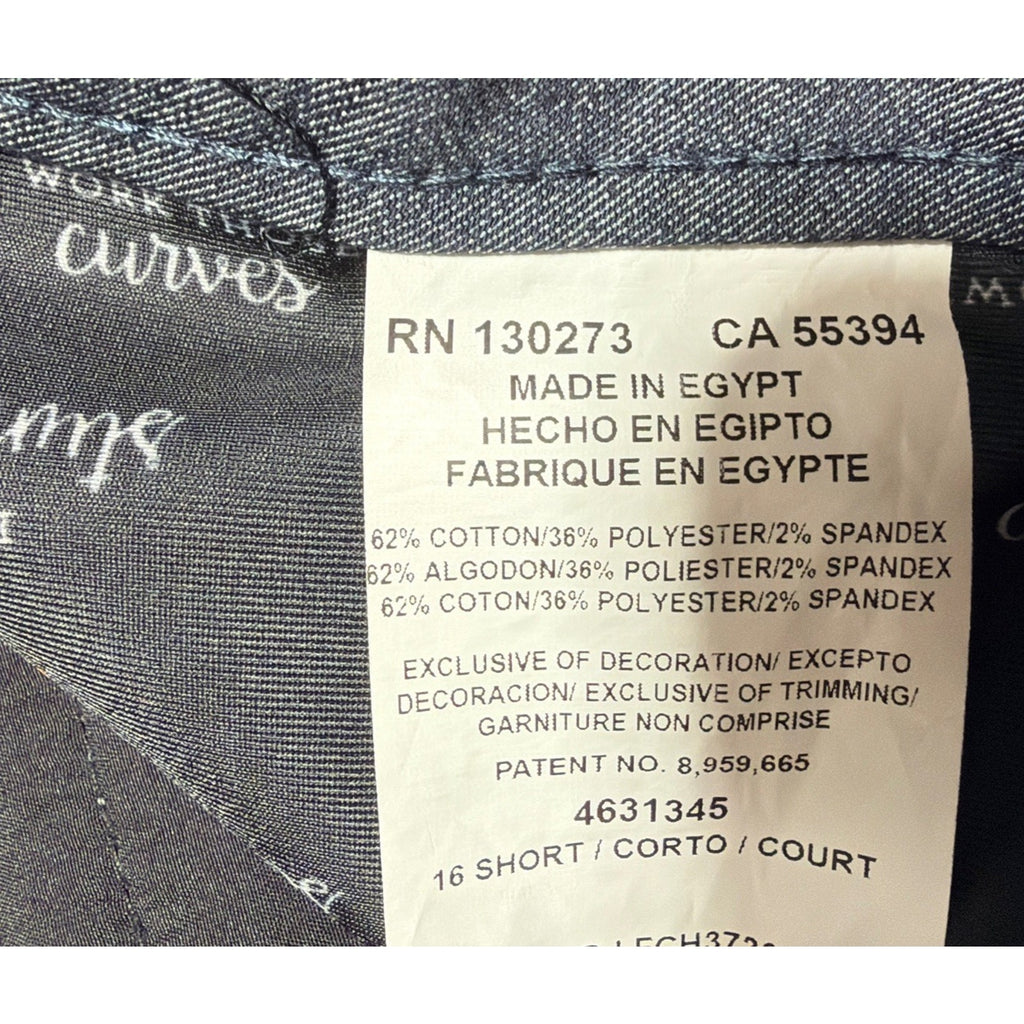 New Lee Secretly Shapes Straight Leg Trouser Women's Pants 16 S Mid Rise 34x29