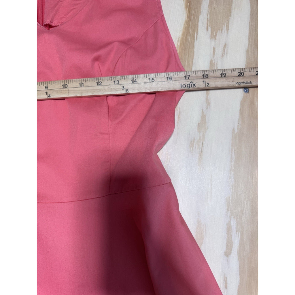 Alfred Angelo Bridesmay Coral Pink Sleeveless A-Line Bridesmaid Dress Women’s L