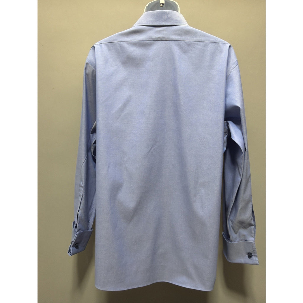 Brooks Brothers Pima Cotton Mens Shirt Size XL Blue French Cuff Non Iron