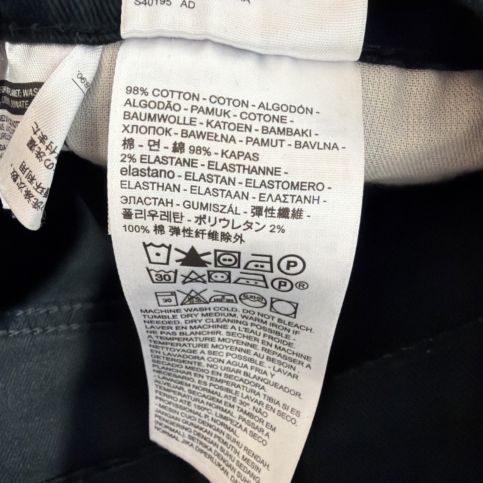 Levi's 541 Athletic Taper Fit Jeans Mens Size 36x32 Black Denim Measure 36x30