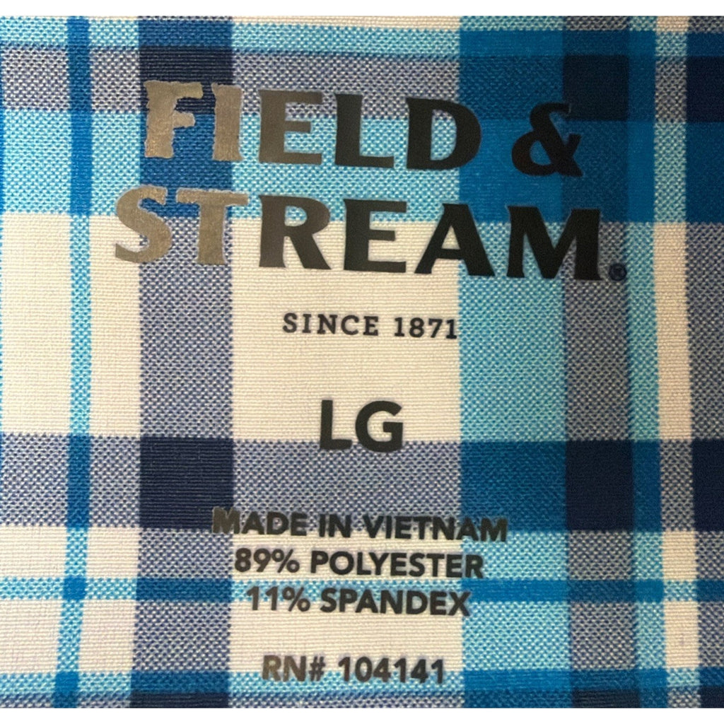 Field And Stream Fishing Shirt Mens Size Large Quick Dry Vented Outdoorsman New
