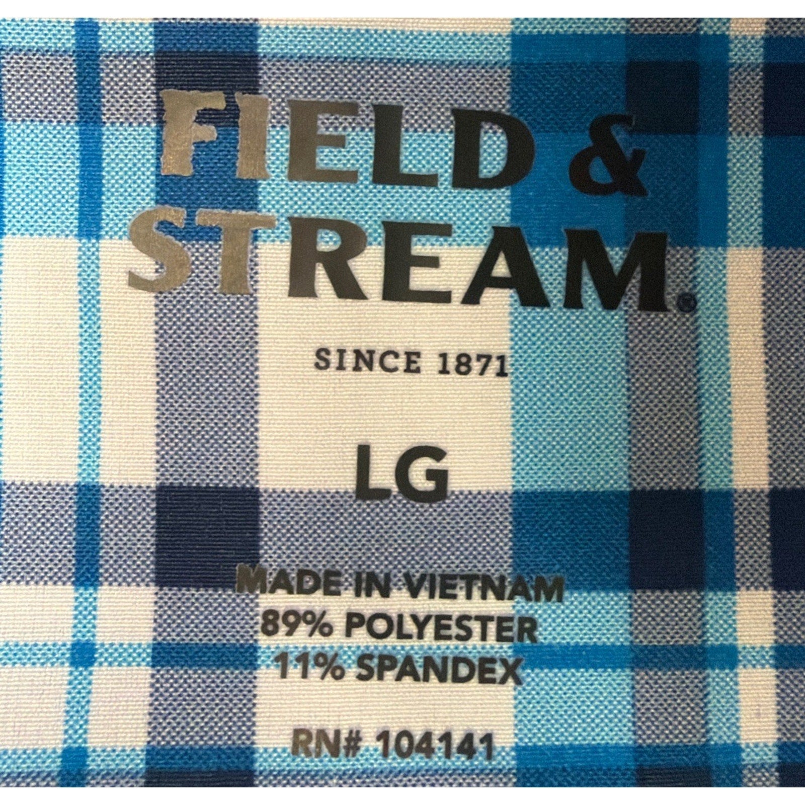 Field And Stream Fishing Shirt Mens Size Large Quick Dry Vented Outdoorsman New