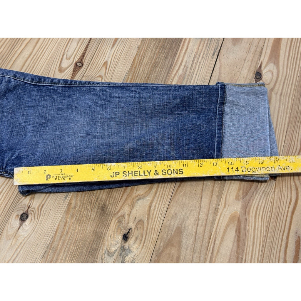 Vintage Old Navy Womens Capri Pants Jeans Cuffed Distressed Low Rise Y2K Size 4