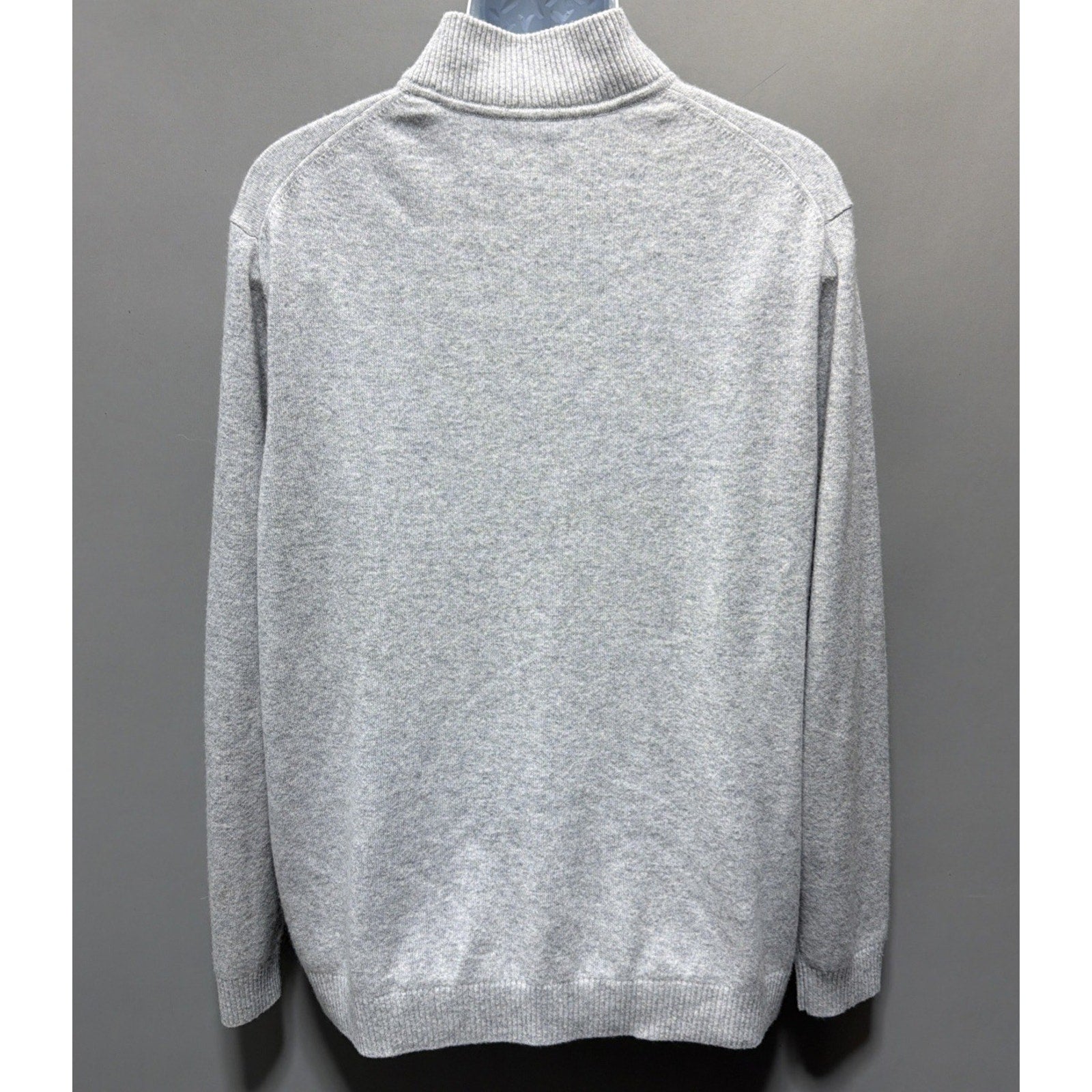 Tommy Bahama Soft Sands Button Mock 100% Cashmere Luxury Soft Sweater Grey XL