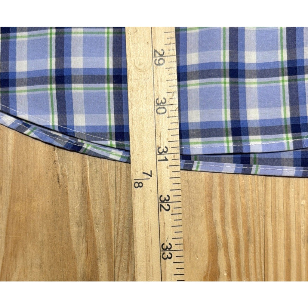 Lauren Ralph Lauren Black Label Men’s Plaid Stretch Button Up LS Shirt Size XL