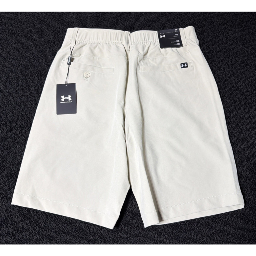 Under Armour Golf Shorts Mens 30 Biege UA Drive Performance 10" Inseam 1364409