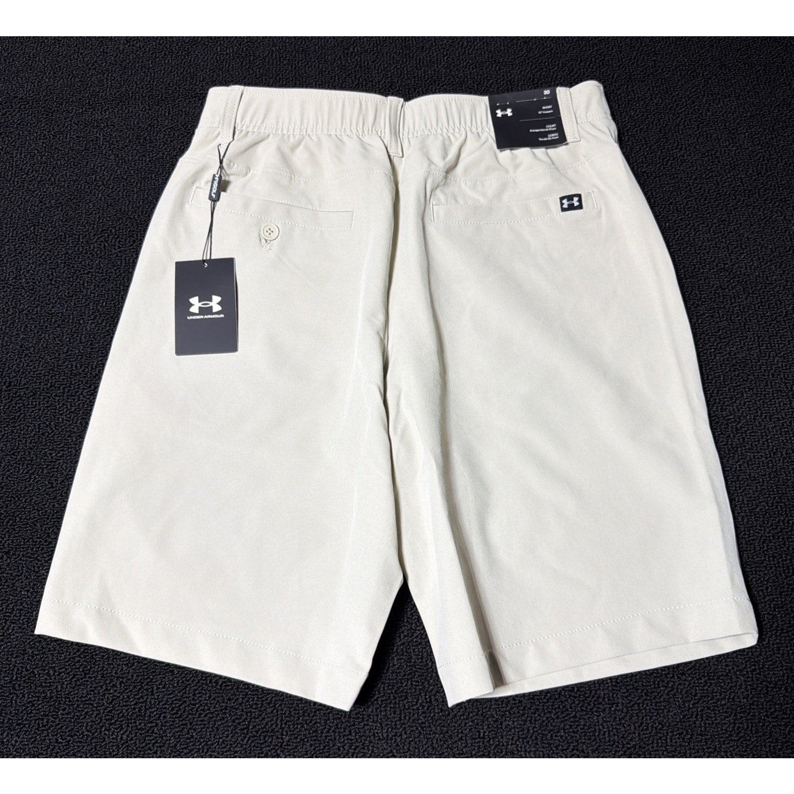 Under Armour Golf Shorts Mens 30 Biege UA Drive Performance 10" Inseam 1364409