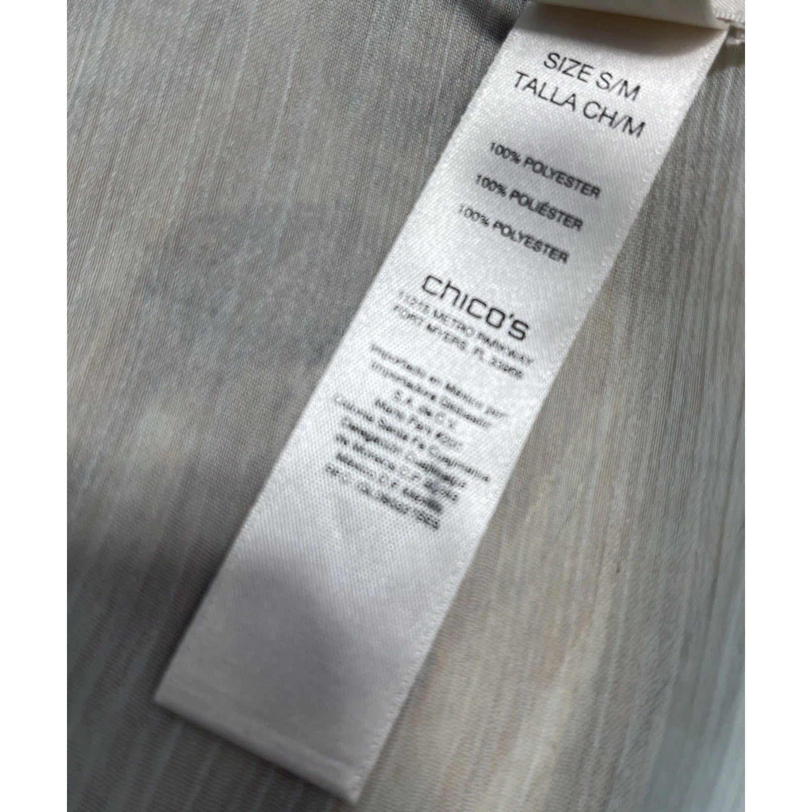 Chico’s Harmony Poncho Multicolor Abstract Print Semi Sheer NWT S/M