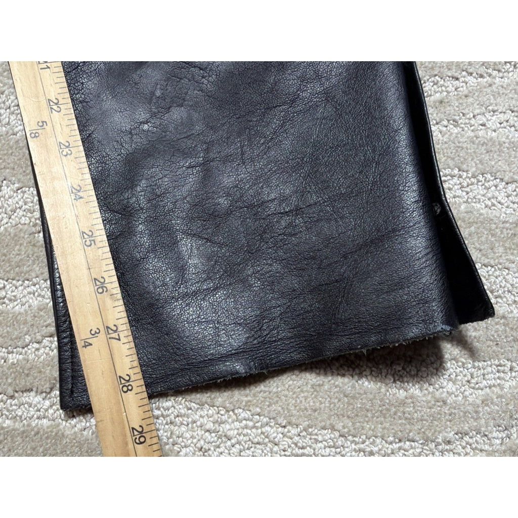 Hot Leathers Unisex S Chaps Adjustable Waist Cowboy Motorcycle Biker Black