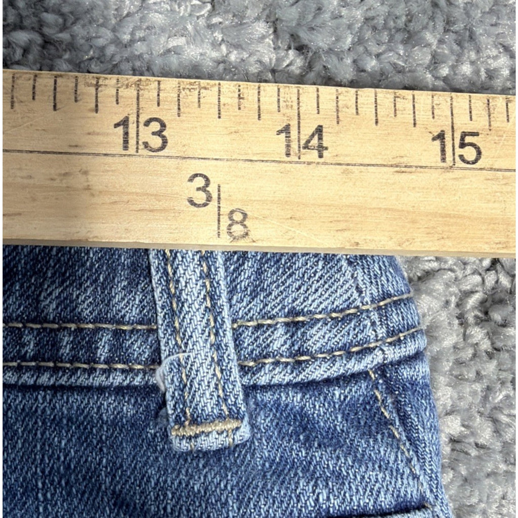 Chico's Additions Jeans Womens Mid Rise Straight Embellished Pocket 29x32