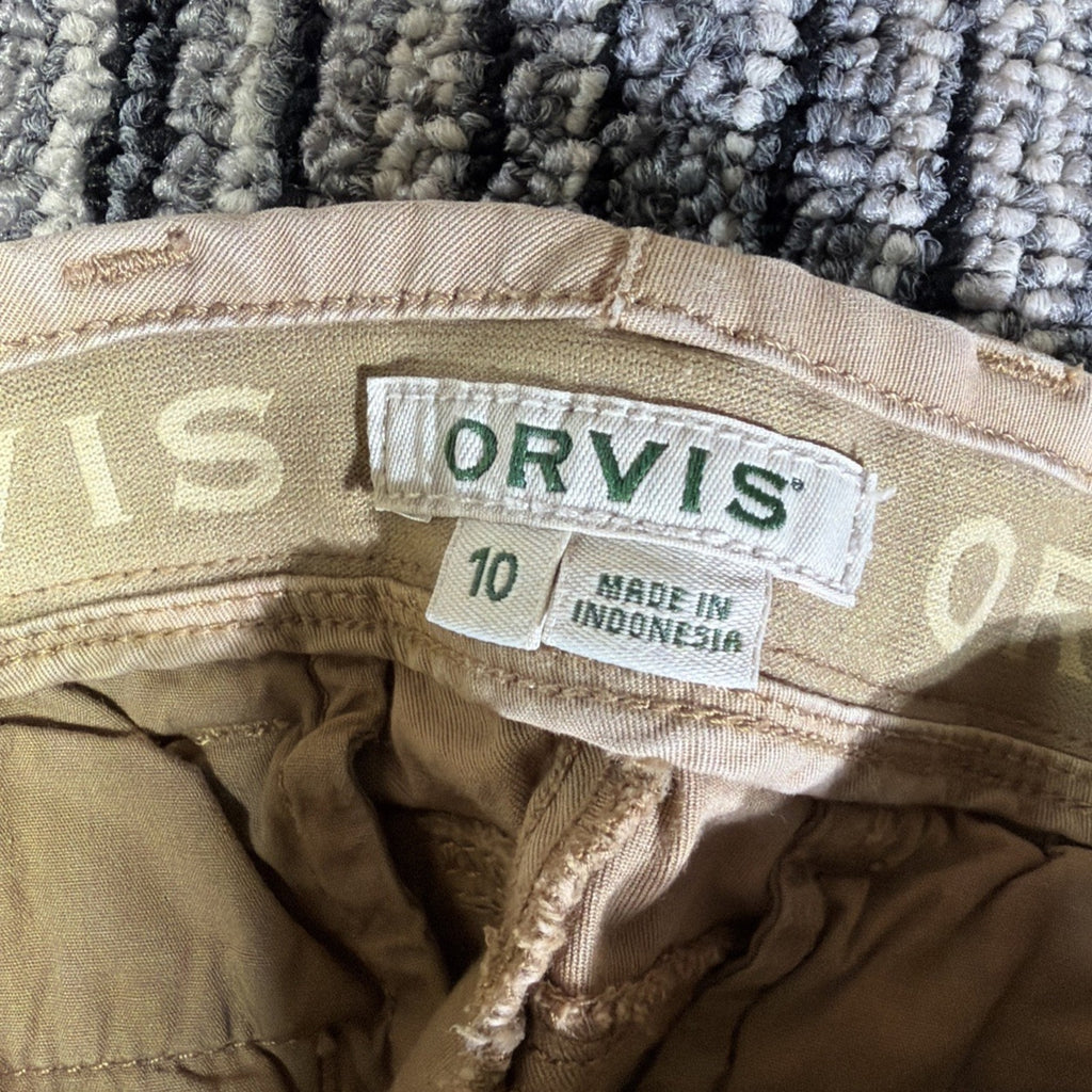 Orvis Women’s Size 10 Khaki Cotton Stretch Straight Leg Chino Pants