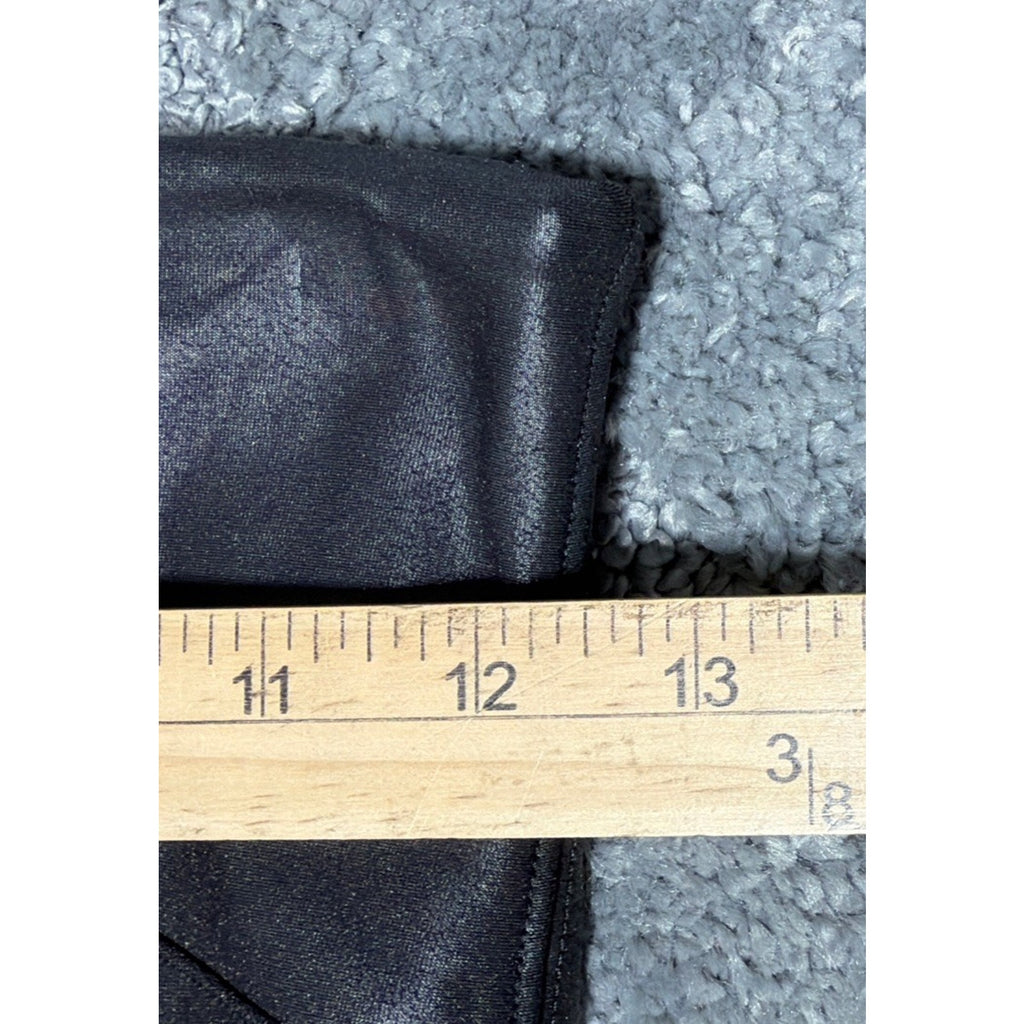 Spanx Faux Leather Moto Skinny Shaping Leggings Medium M Pants Very Black