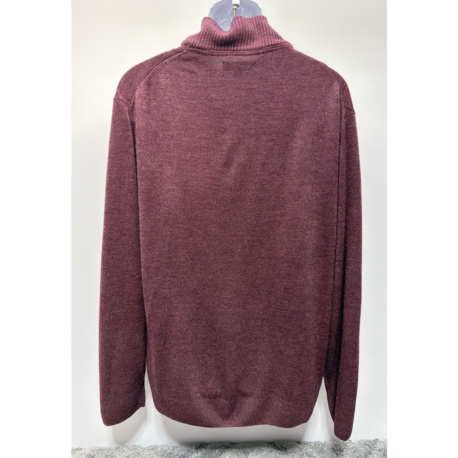 Triscots St. Raphael MERLOT Turtleneck ZIP FRONT MEN SWEATER TOP SZ XXL