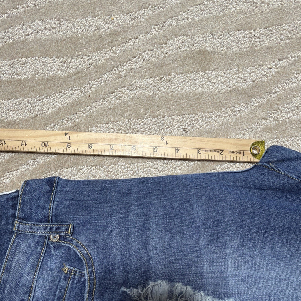 UMGEE Women's 28 Distresssed Released Hem High Rise Skinny Ankle Jeans Stretch