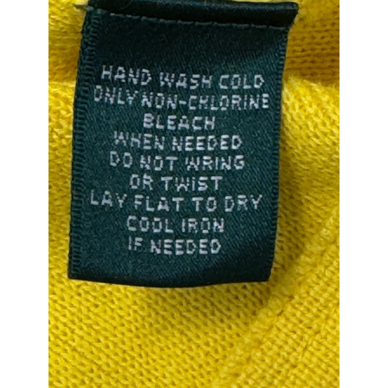 Lauren Ralph Lauren 100% Cotton Yellow Moto Jacket Sweater Women’s Size XL