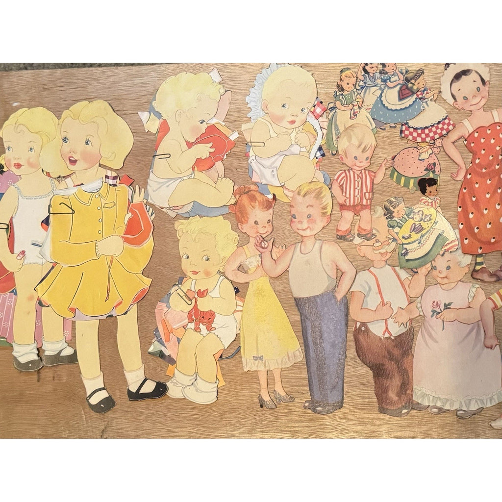 Huge Vintage Paper Dolls Lot 1930s 40s 50s Dolls Clothes Outfits Ephemera 100+