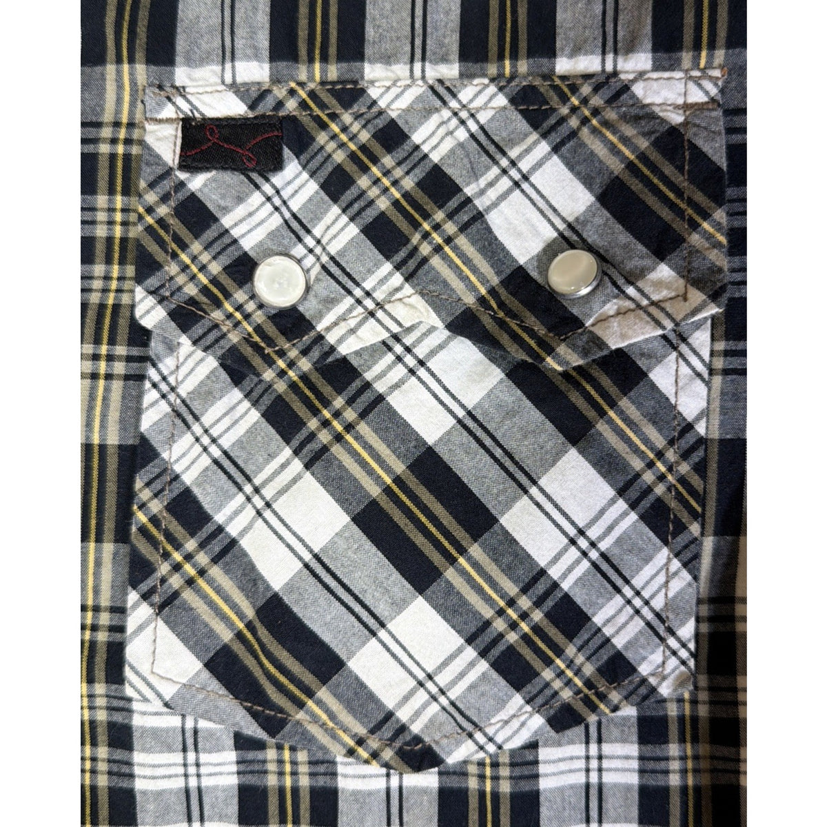 LRG Lifted Research Group Mens XL Plaid Pearl Snap Shirt Y2K Inside Pocket